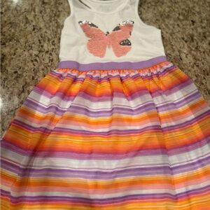 💖The  Children's Place White and Pink Butterfly Dress💖